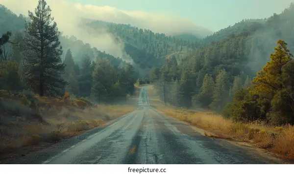 Road through the Mountain Forest
