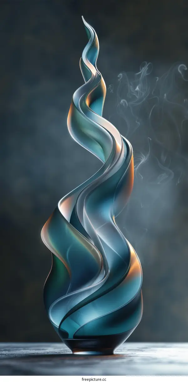 Abstract Art Glass Vase Design