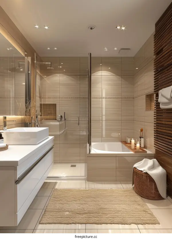 Chic Modern Minimalist Bathroom Design Inspiration
