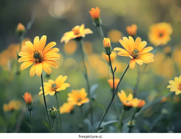 Yellow Flowers in the Garden