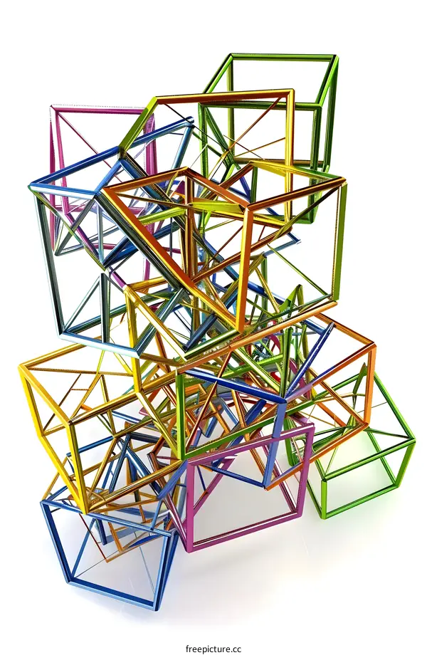 Colorful Geometric Shapes Abstract Background