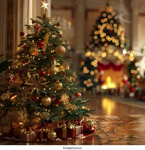 Christmas Tree - Presents, Family, Home