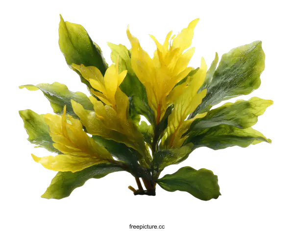 [Transparent Background PNG]Artificial Plant Arrangement with Yellow and Green Leaves