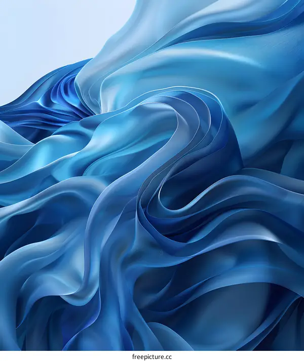 Abstract Blue Fabric Texture Background