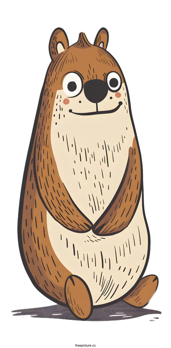 [Transparent Background PNG]Cute Cartoon Bear Character Illustration
