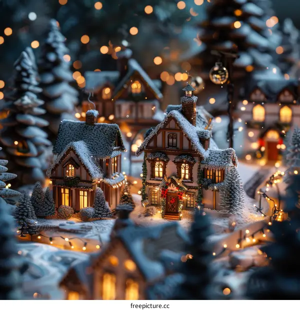 Winter Holiday in the Snowy Village