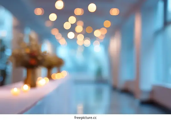 Blurred Interior Venue with Lights
