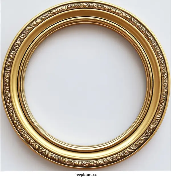 Gold Decorative Round Picture Frame