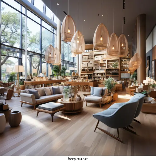 Elegant and Modern Living Room With Natural Lighting