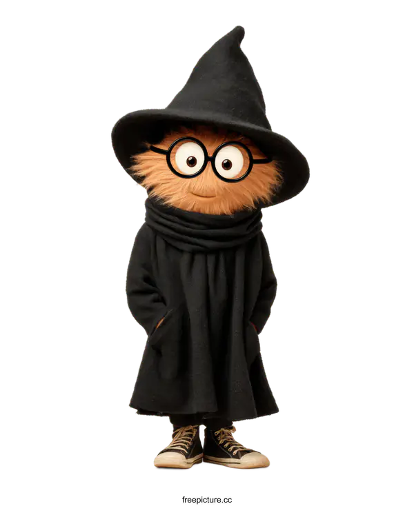 [Transparent Background PNG]Cartoon Character in Witch Costume