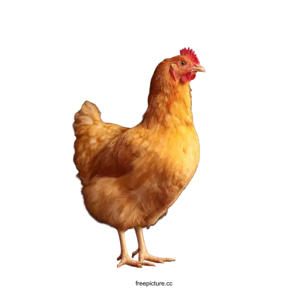 [Transparent Background PNG]Orange Chicken Portrait on transparent background
