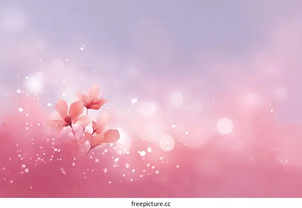 Beautiful Pink Flowers in Soft Light