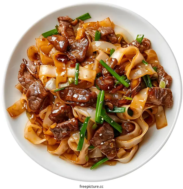 Beef and Rice Noodles Stir Fry