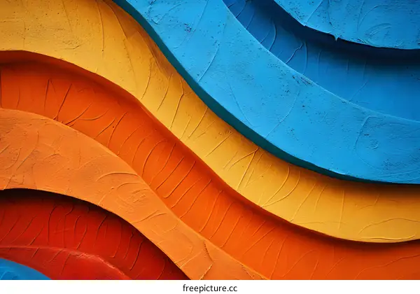 Abstract Background With Curved Shapes and Vibrant Colors