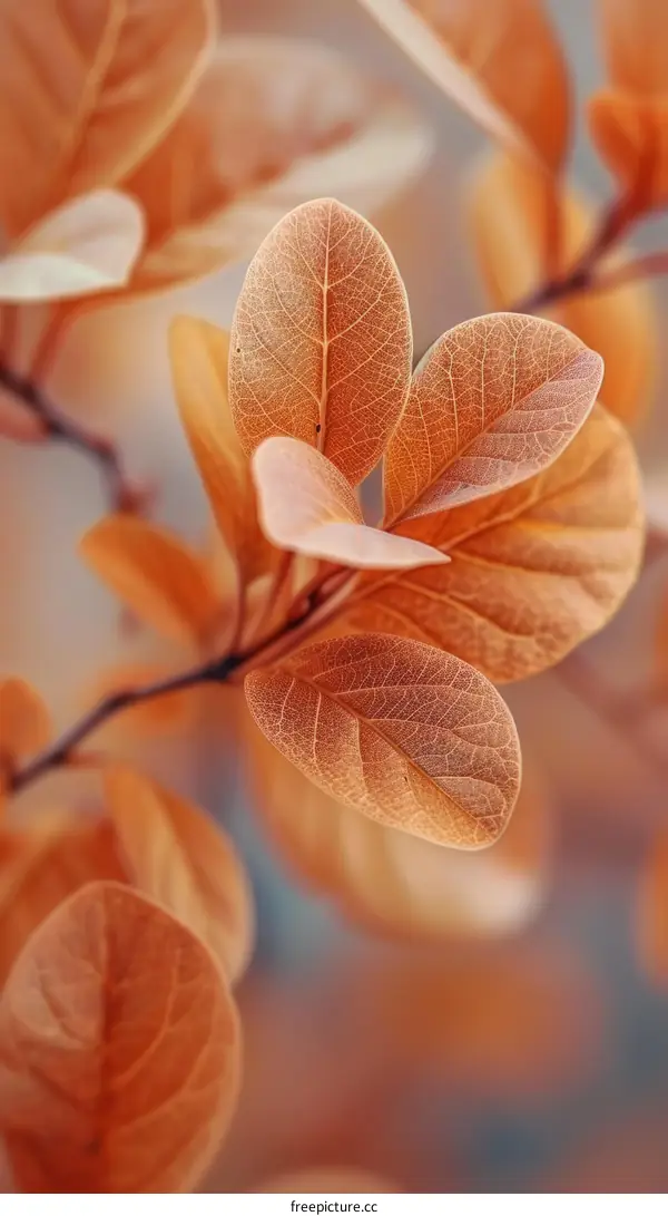 Orange leaves in autumn