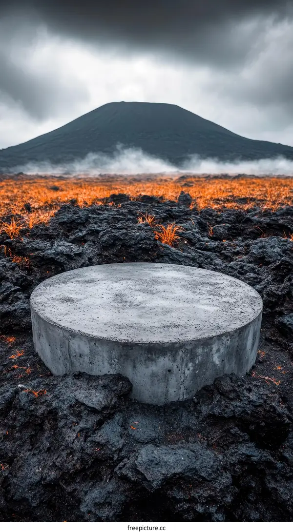 Volcanic Landscape Concrete Platform