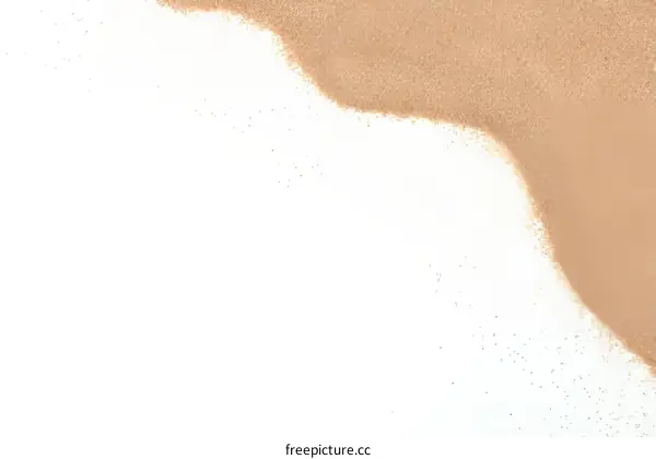 Poured Sand on White Background