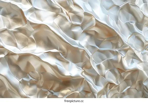 Abstract Texture of Crinkled Silk Fabric