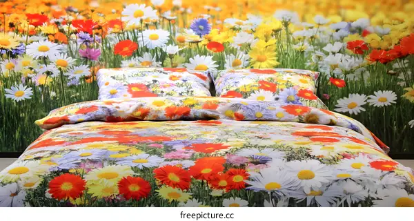 Floral Bedding with Daisy Design