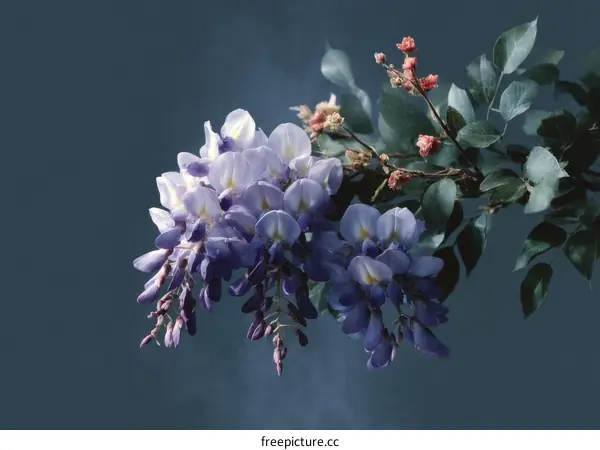 Beautiful Purple Wisteria Flowers in Soft Lighting