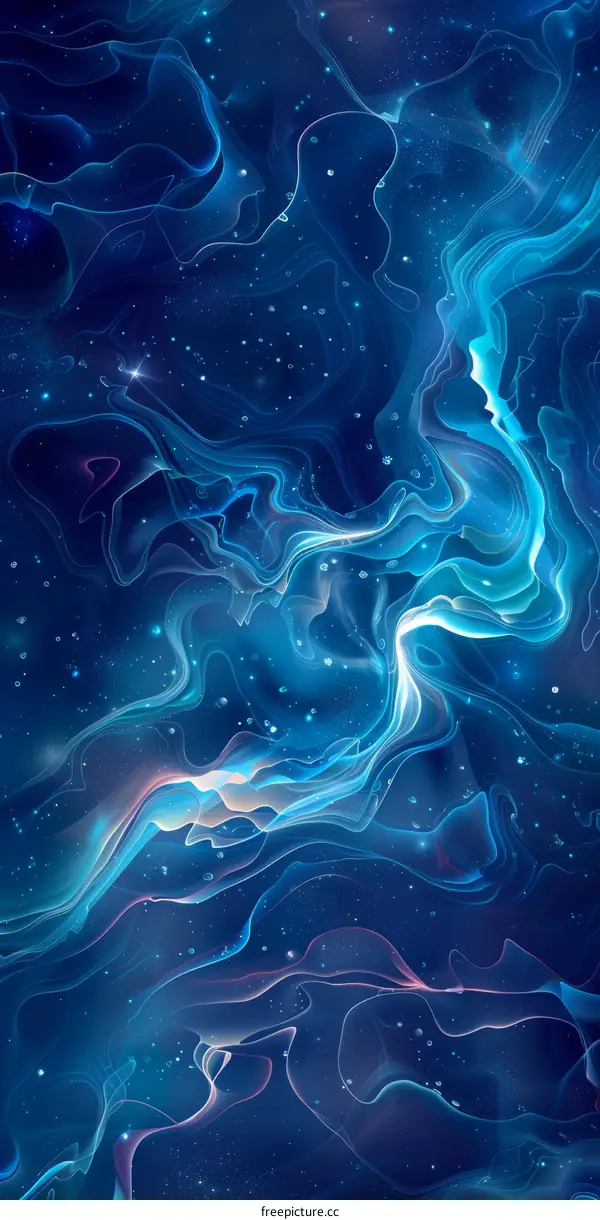 Abstract in Blue and Purple