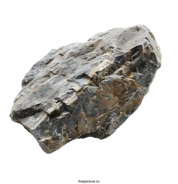 [Transparent Background PNG]Gray Rock Isolated on White Background