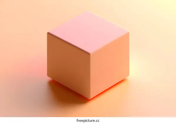 Abstract Cube Minimalist  3D Render