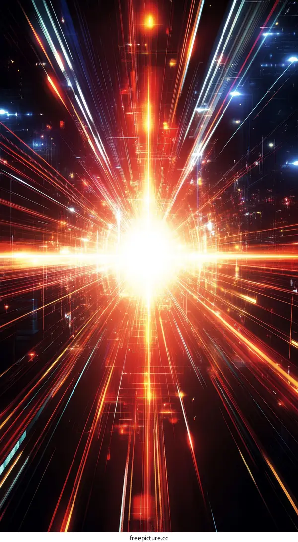 Abstract Futuristic Cityscape Explosion