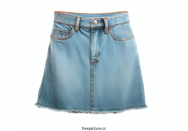 Light Blue Denim Mini Skirt