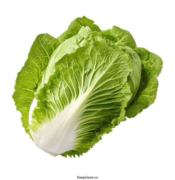 [Transparent Background PNG]Fresh Green Napa Cabbage Isolated on White Background