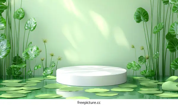 Green Aesthetic Minimalist Product Display