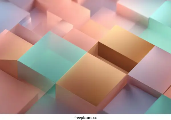 Abstract Geometric Cubes Background Design