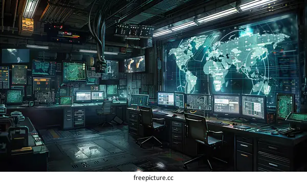 Futuristic Secret Underground Lair