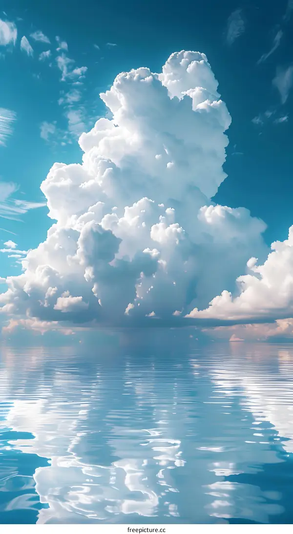 Cumulus cloud over the ocean