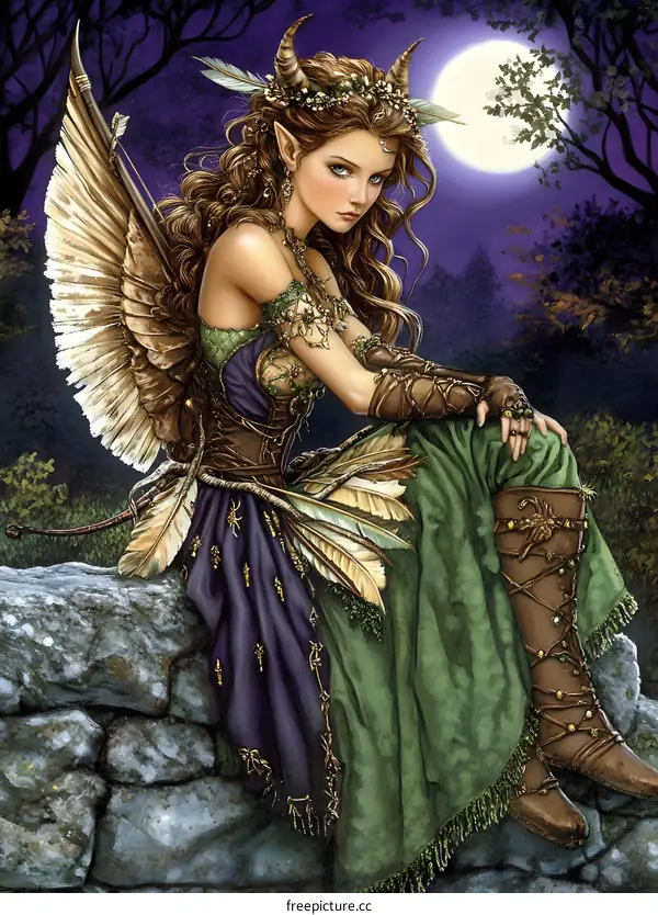Fantasy Art of a Woman with Wings