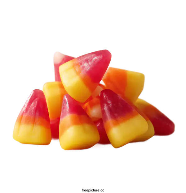 [Transparent Background PNG]Colorful Candy Corn Pile Close-up