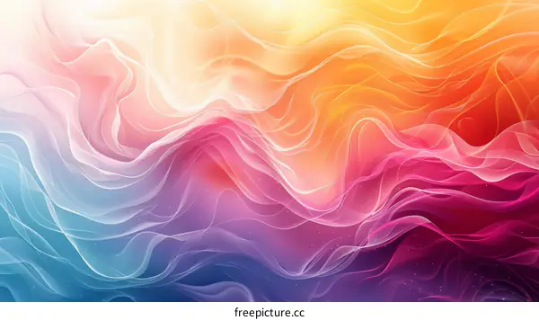 Abstract Colorful Artistic Flowing Waves Background