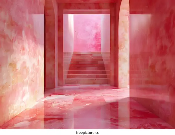 Pink Marble Staircase