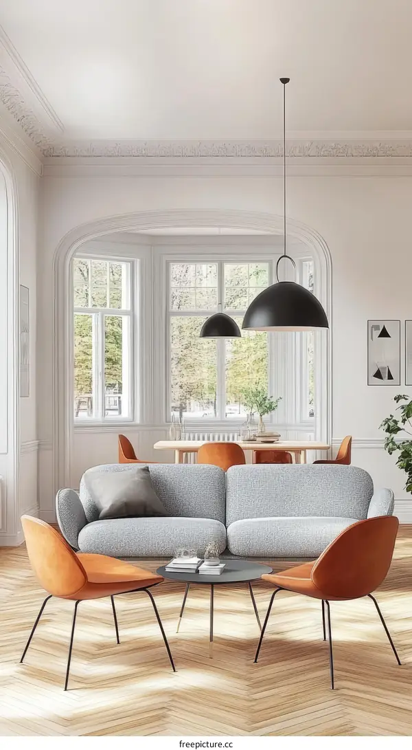 Modern Living Room Interior Design Illustration