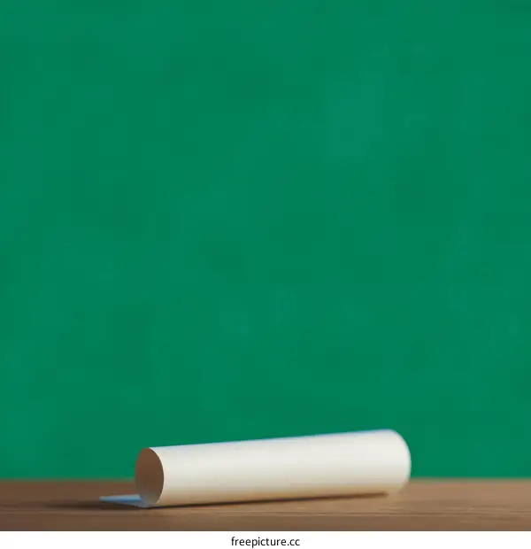 Blank Chalk Roll on Green Background