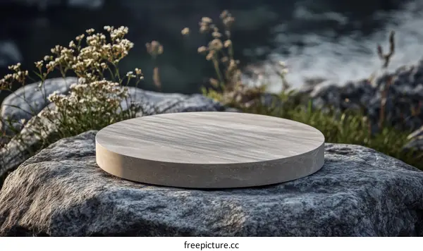 Natural Stone Display Platform Outdoor Scene