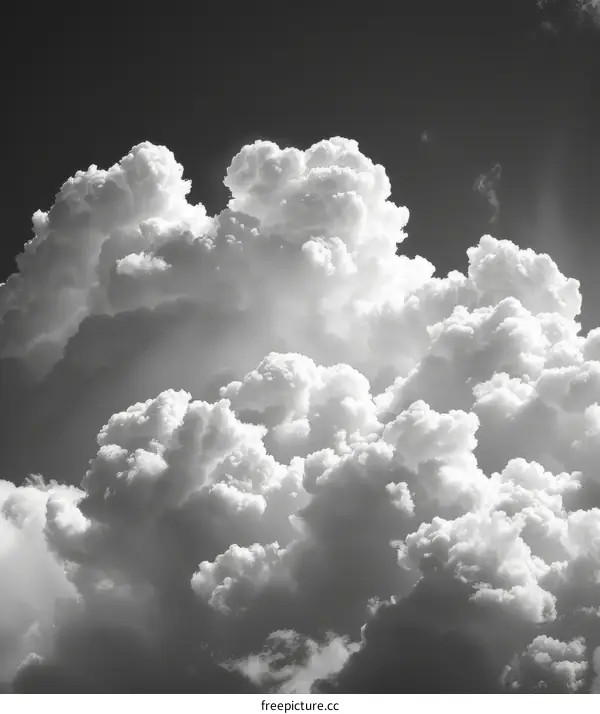 Black and White Image of Clouds