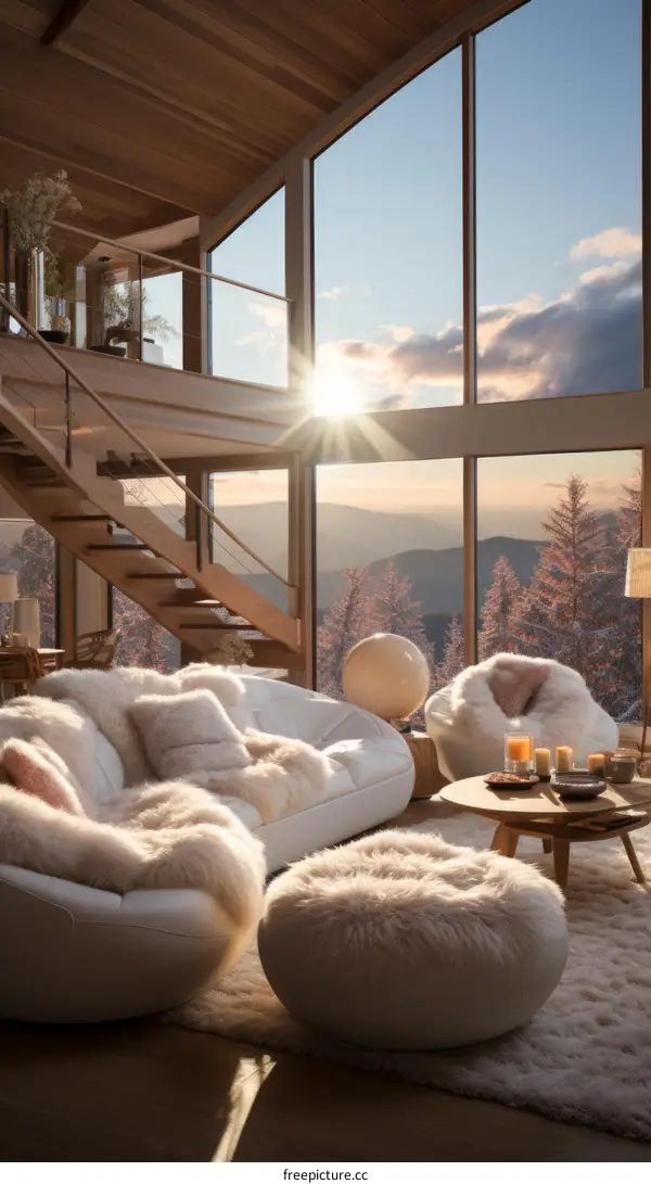 Modern mountain home with stunning views