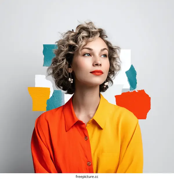 Colorful Abstract Portrait of a Woman