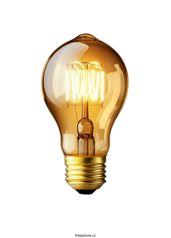 [Transparent Background PNG]Vintage Edison Style Light Bulb