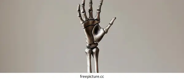Detailed Skeleton Hand Anatomy Illustration