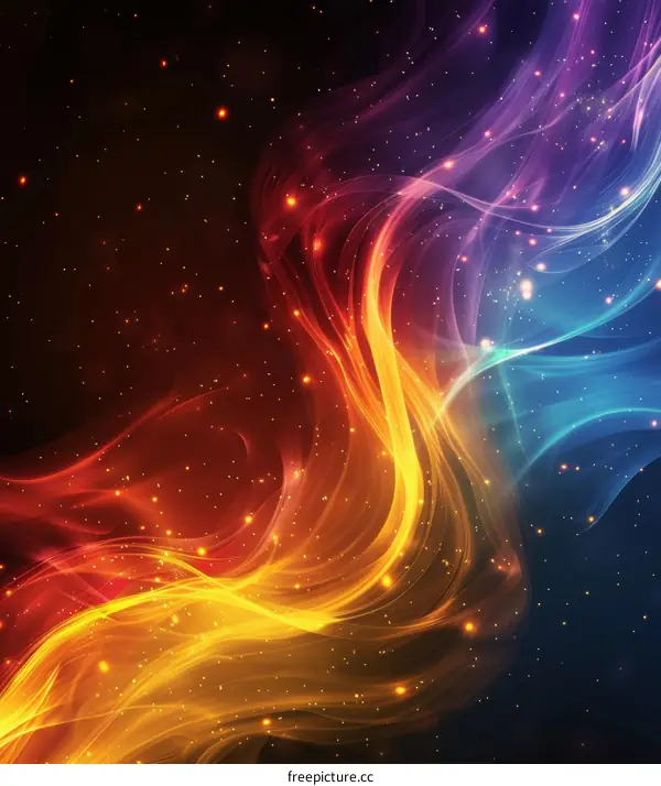 Abstract Colorful Space Nebula Design