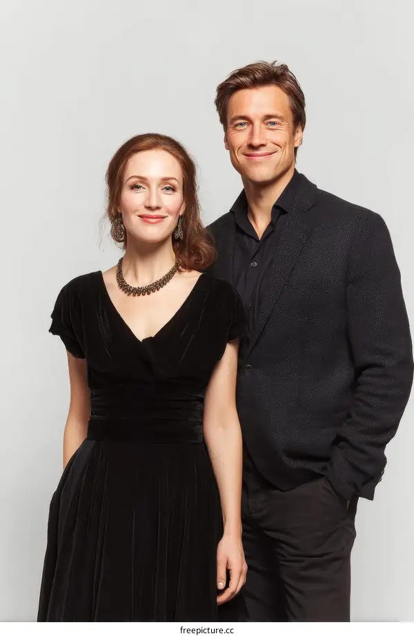 Elegant Portrait of Two Adults