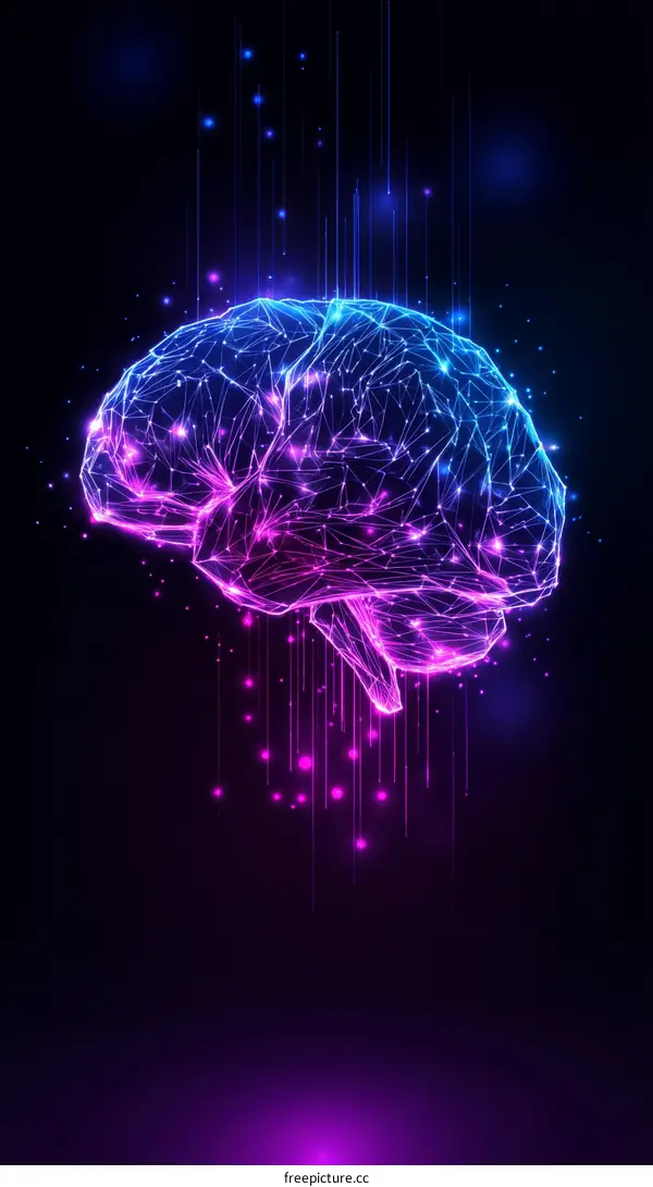 Abstract Brain Structure Illustration