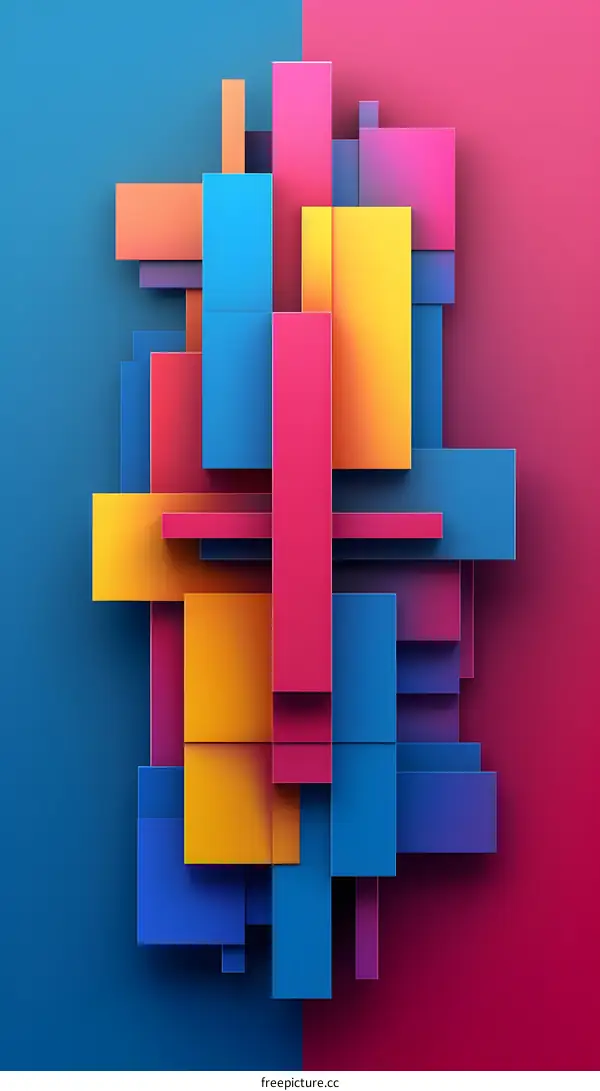 Abstract 3D Geometric Shapes Background